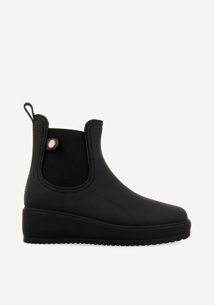 Botines de agua estilo chelsea negras para mujer 45808