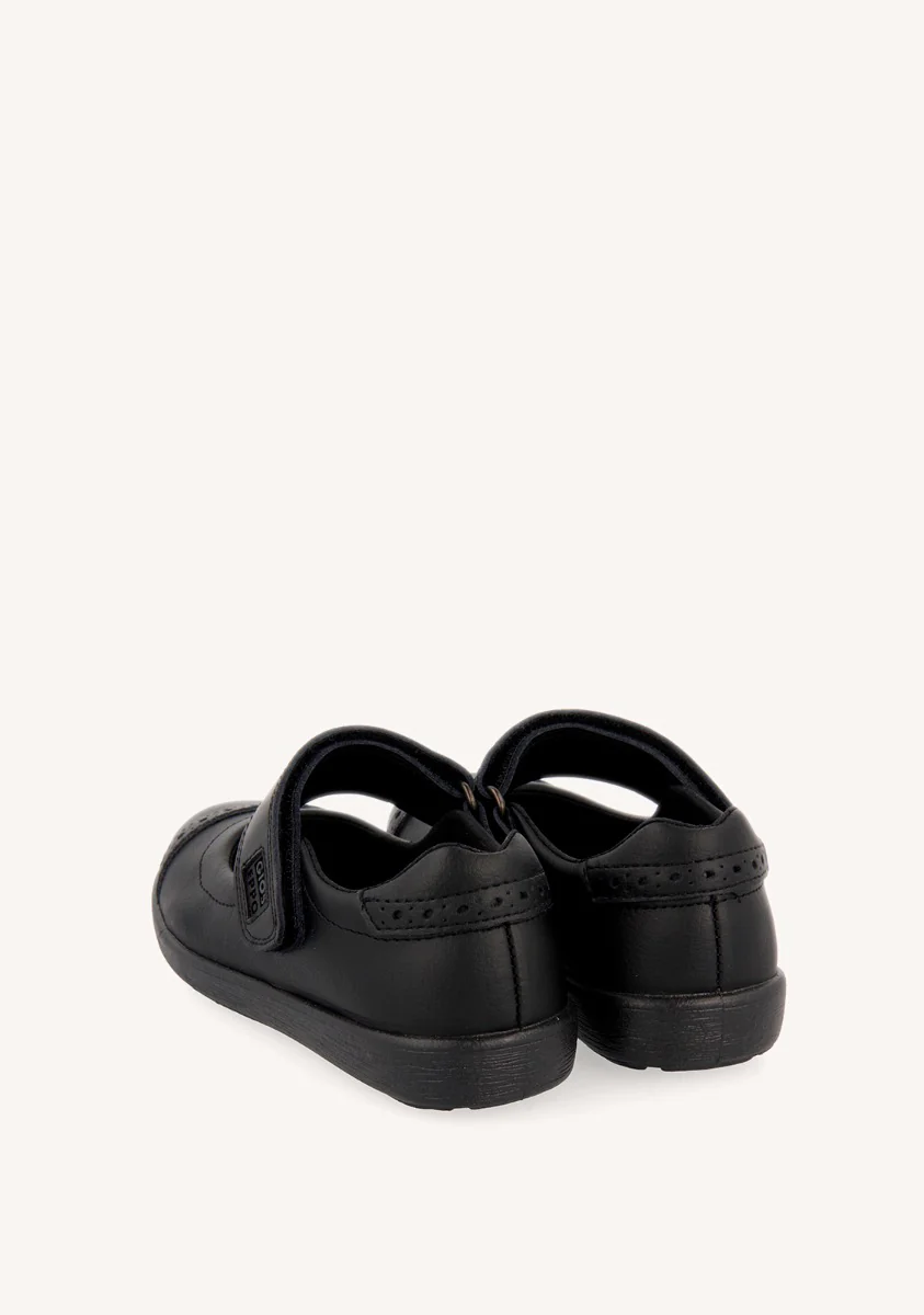 Black School shoes ballerina style for girls DELTANA - Image 4