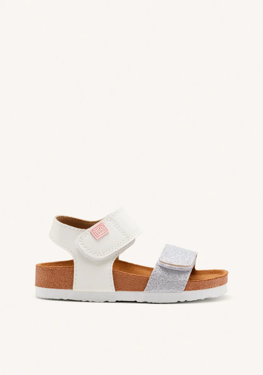 Chinelos estilo bio prateados para menina JABBEKE