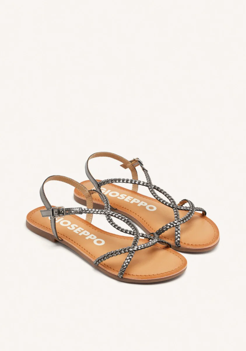 BRAIDED LEATHER SANDALS OSSIAN - Image 2