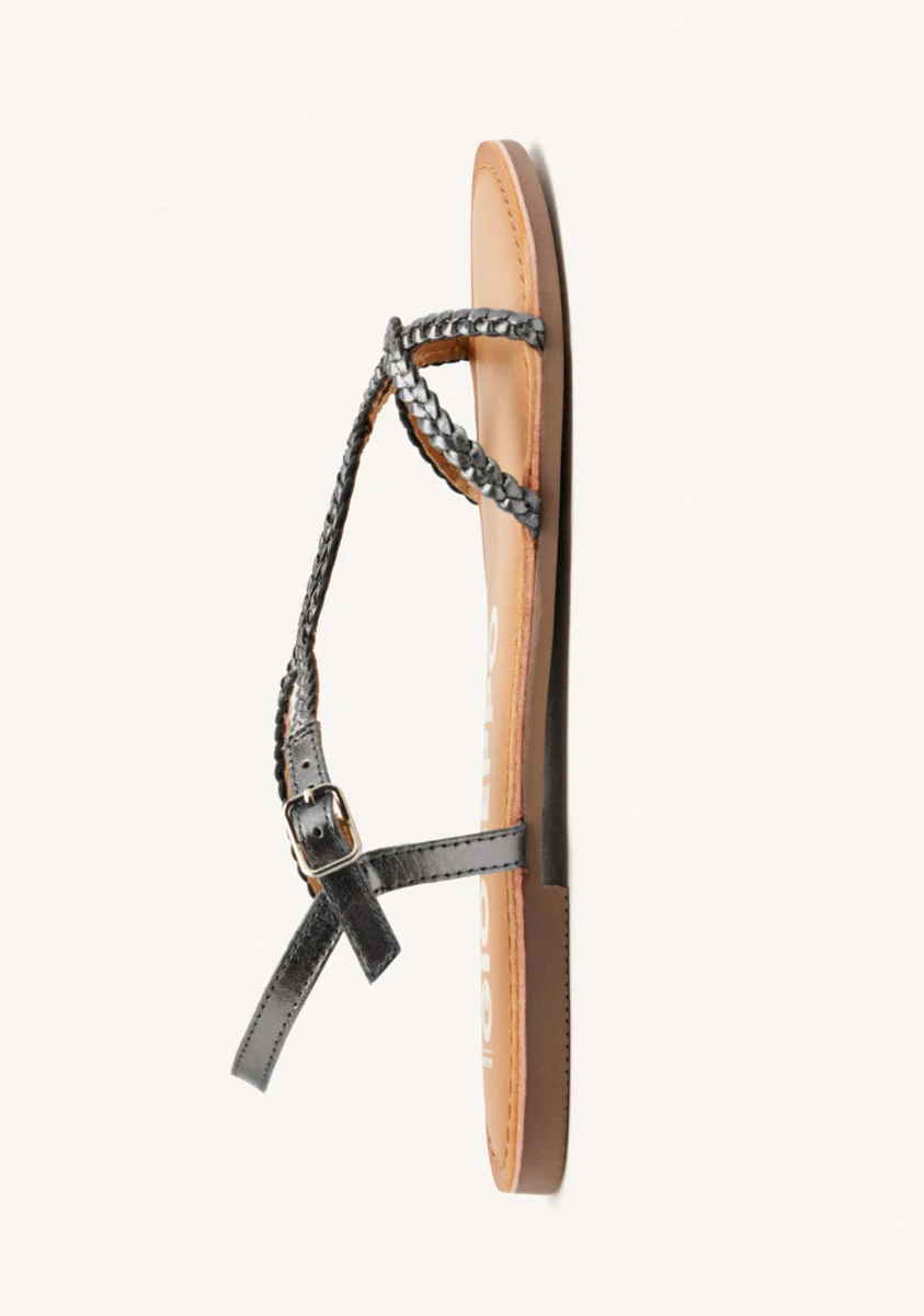 BRAIDED LEATHER SANDALS OSSIAN - Image 4