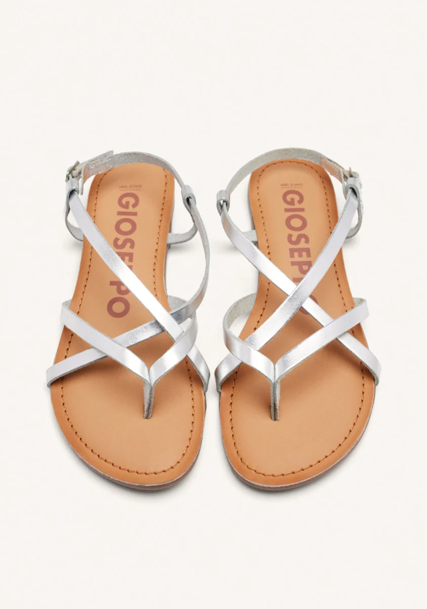 Lelex women's white roman sandals - Image 2