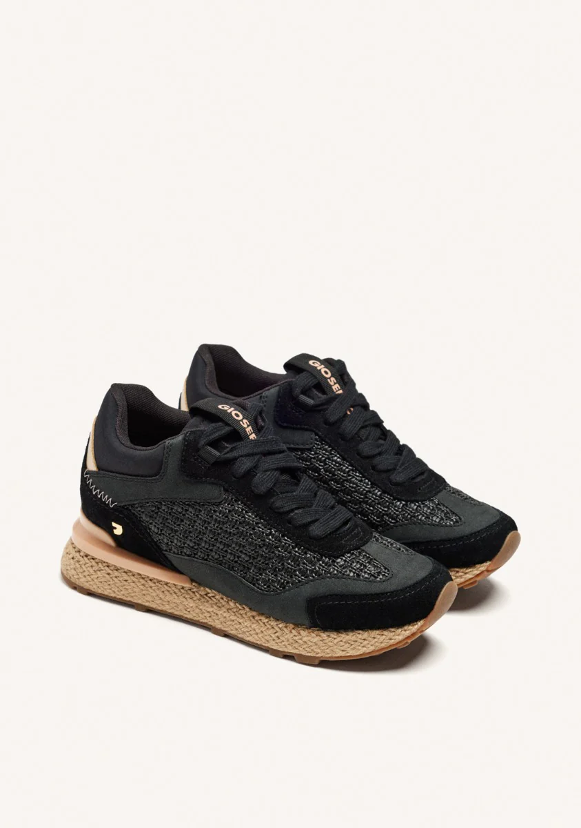RAFFIA WEDGE LEATHER SNEAKERS HARDING - Image 2
