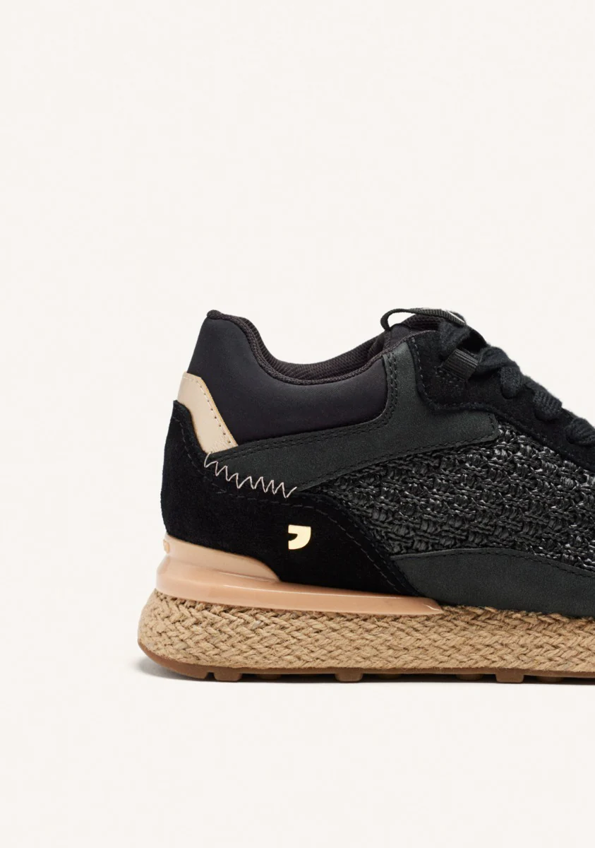 RAFFIA WEDGE LEATHER SNEAKERS HARDING - Image 4