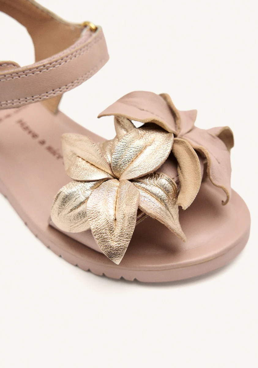 LEATHER FLOWER SANDALS MARINETTE - Image 4