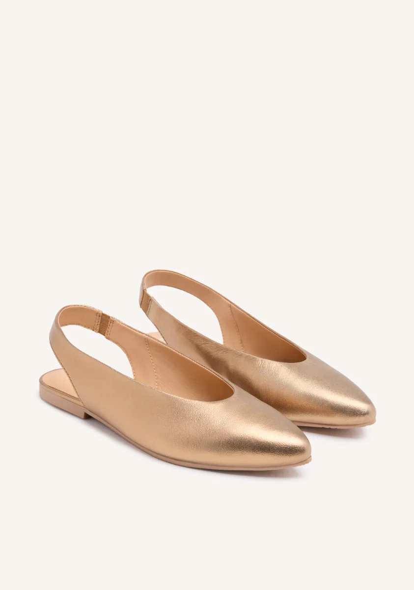 LEATHER SLINGBACK BALLET FLATS - Image 2
