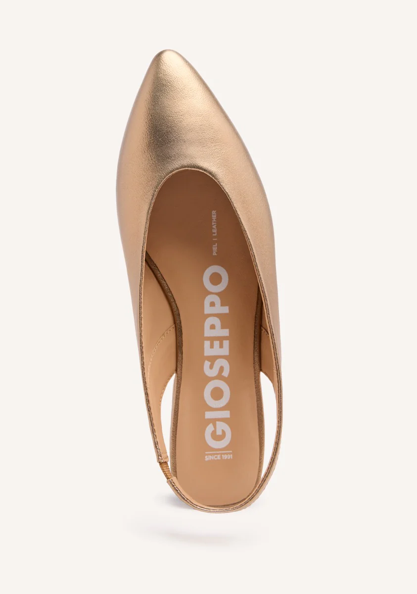 LEATHER SLINGBACK BALLET FLATS - Image 3