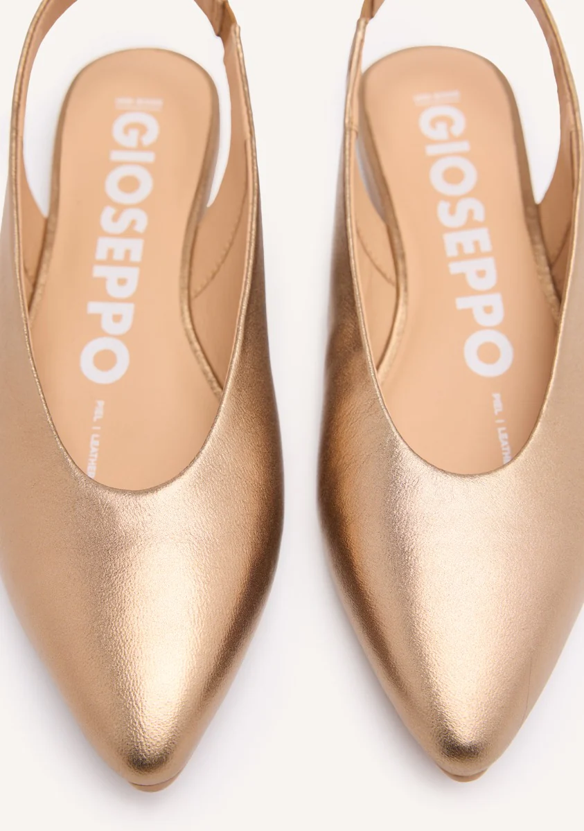 LEATHER SLINGBACK BALLET FLATS - Image 4