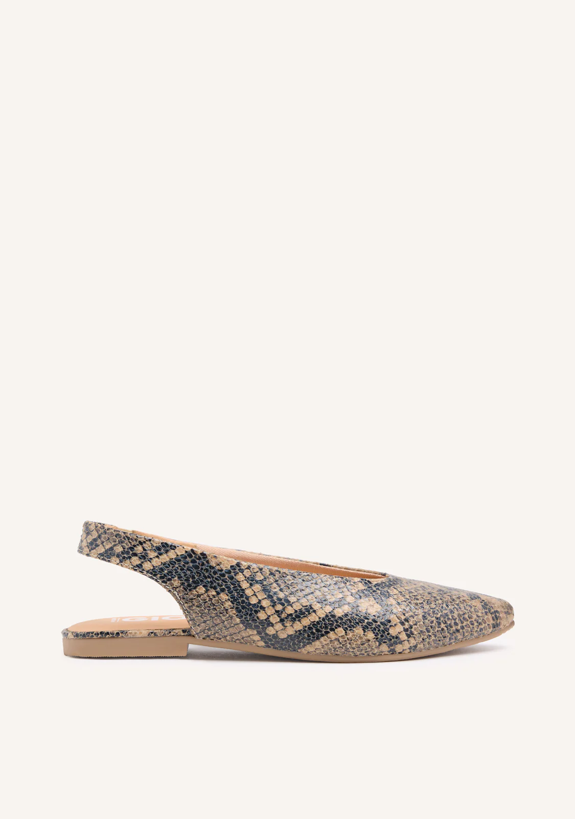 ANIMAL PRINT LEATHER SLINGBACK BALLET FLATS