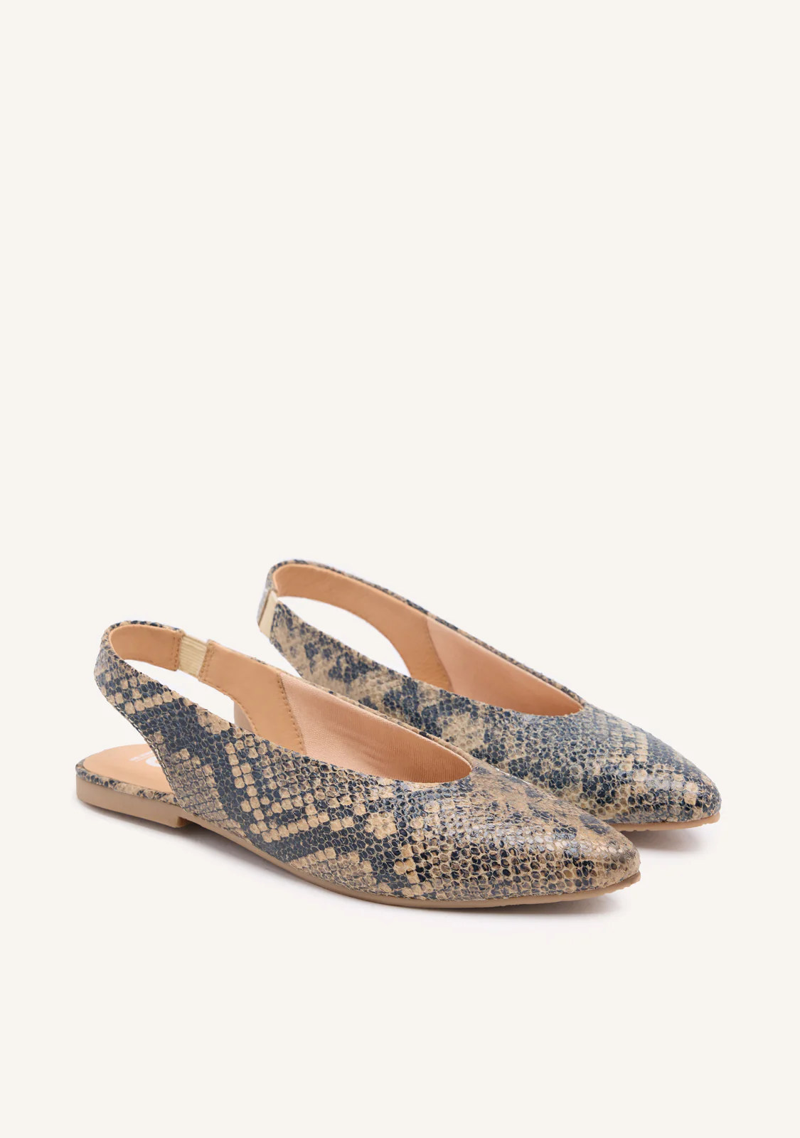 ANIMAL PRINT LEATHER SLINGBACK BALLET FLATS - Image 2