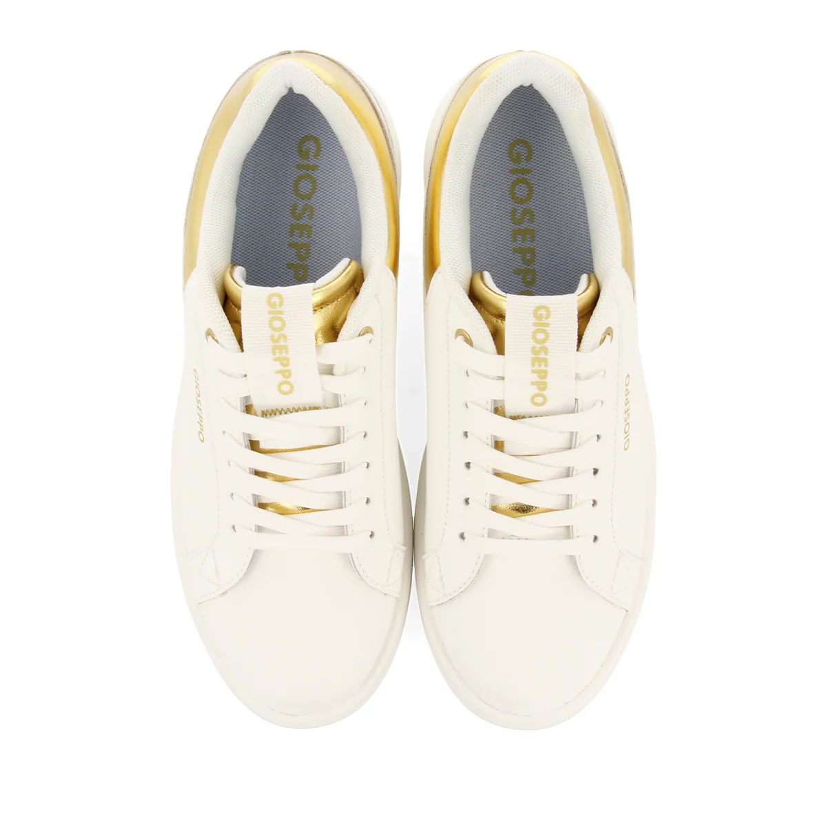 WOMEN'S WHITE SNEAKERS WITH PLATFORM AND GOLD DETAILS - Image 4