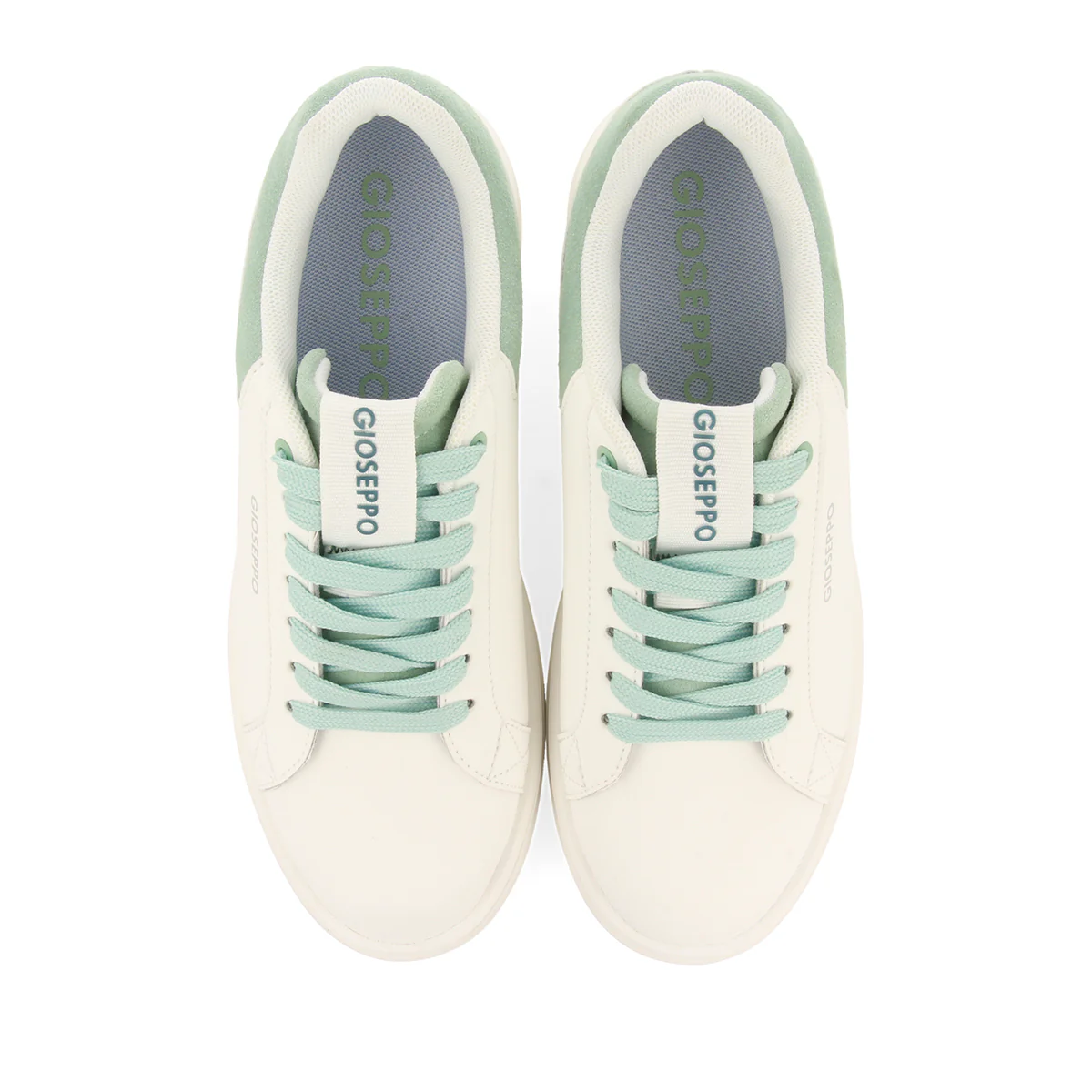 WHITE SNEAKERS WITH PLATFORM AND MINT COLOURED DETAILS FOR WOMEN - Image 4