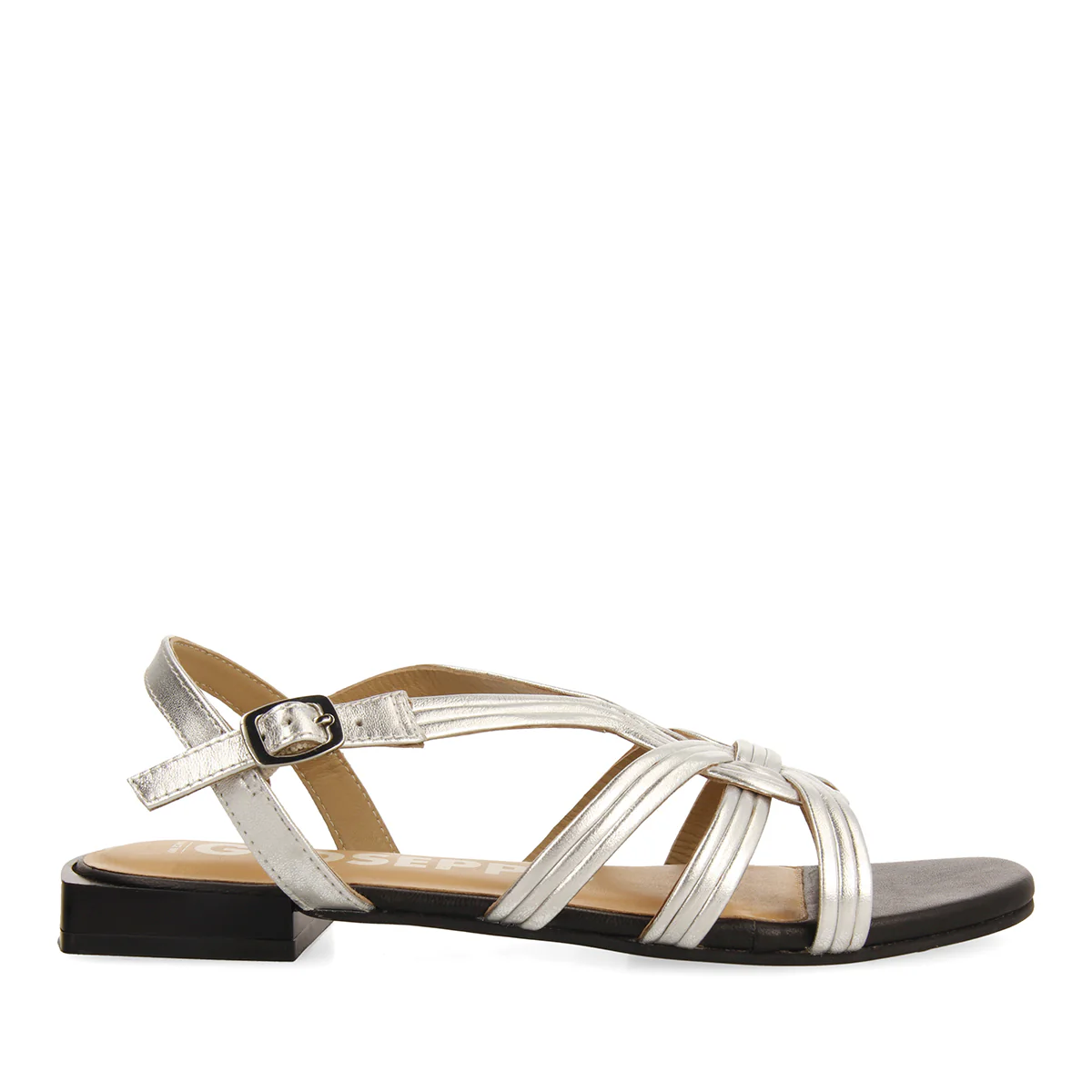WOMEN'S SILVER LEATHER SANDALS