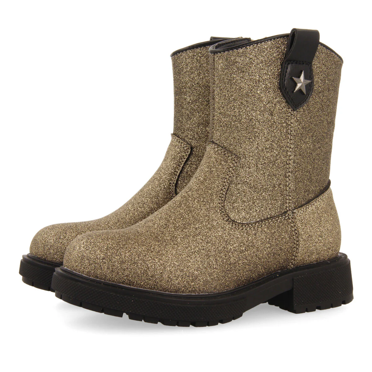 Admont children's glittery gold ankle boots - Image 2