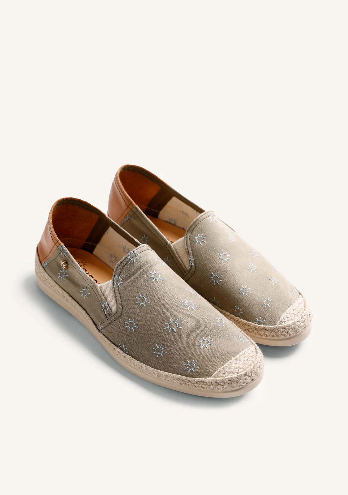 KHAKI ESPADRILLES SUN PATTERN - Image 2