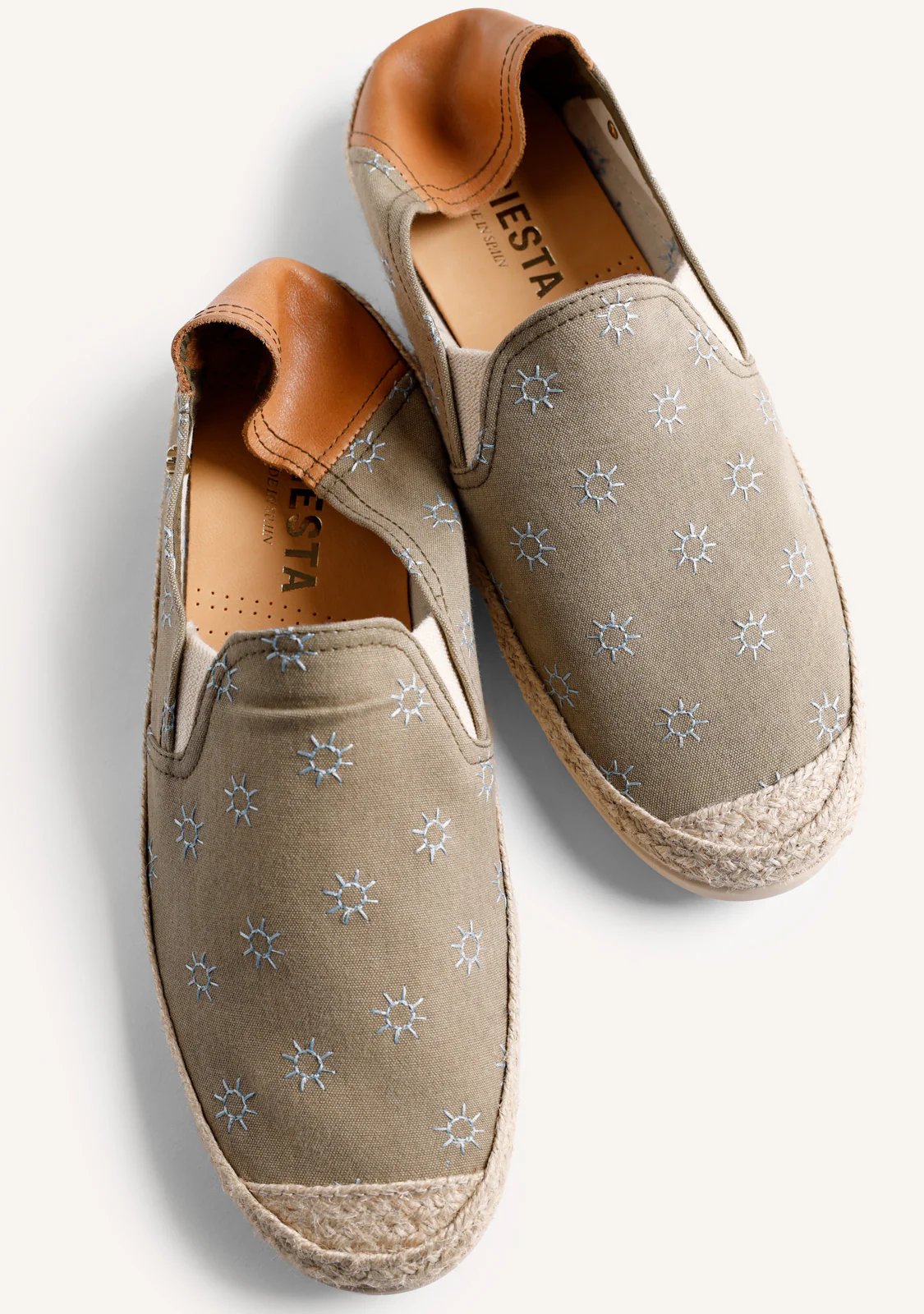 KHAKI ESPADRILLES SUN PATTERN - Image 5