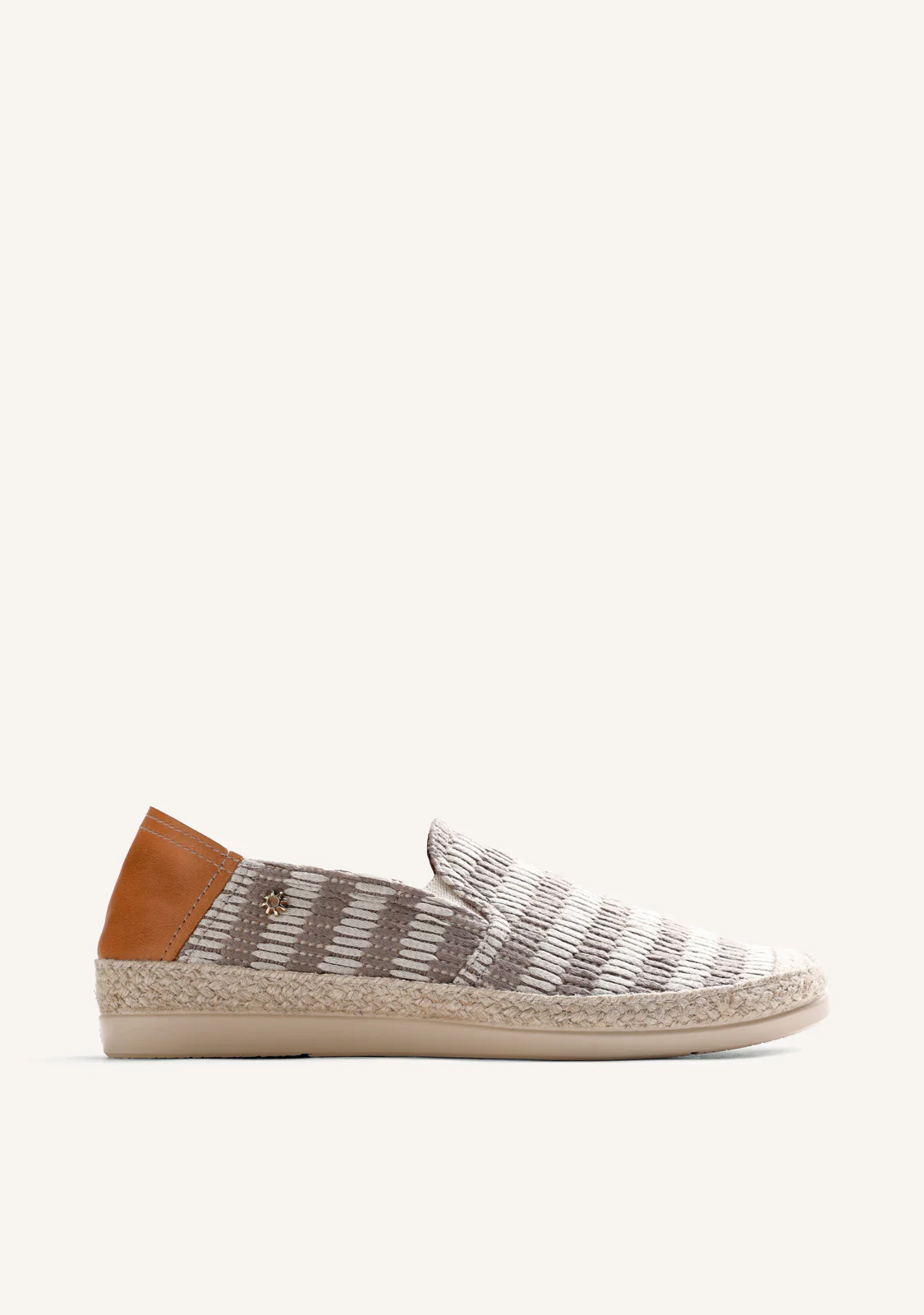 TAUPE STRIPED ESPADRILLES