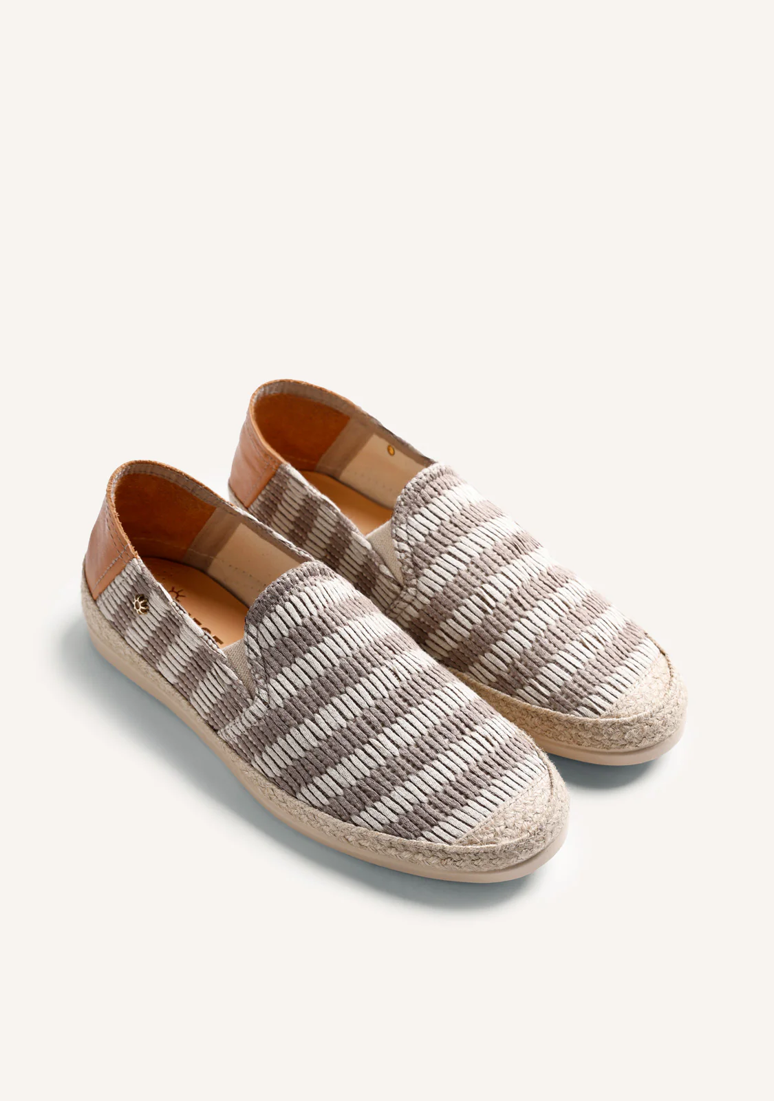 TAUPE STRIPED ESPADRILLES - Image 2