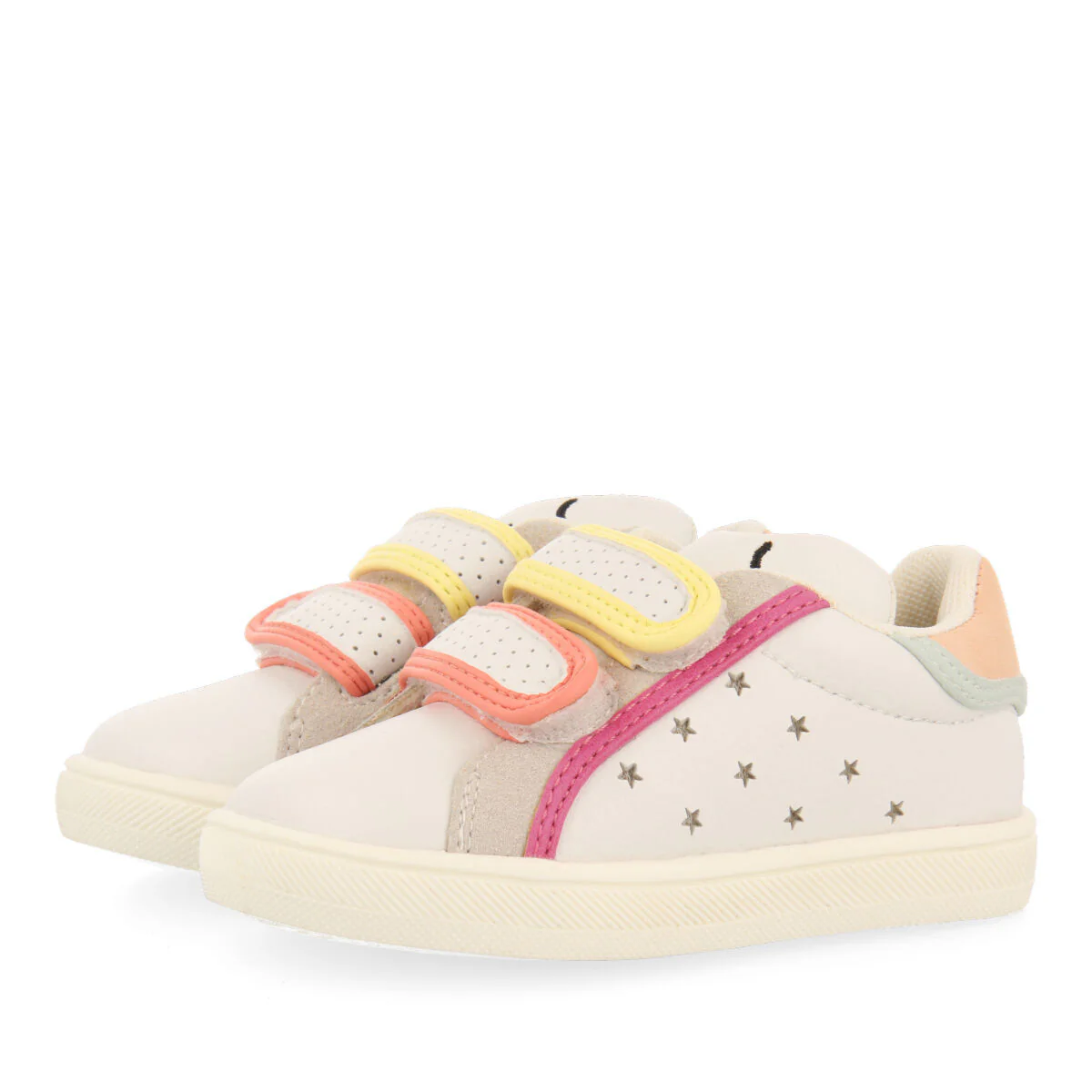 Ancash babies white sneakers with colourful details - Image 2