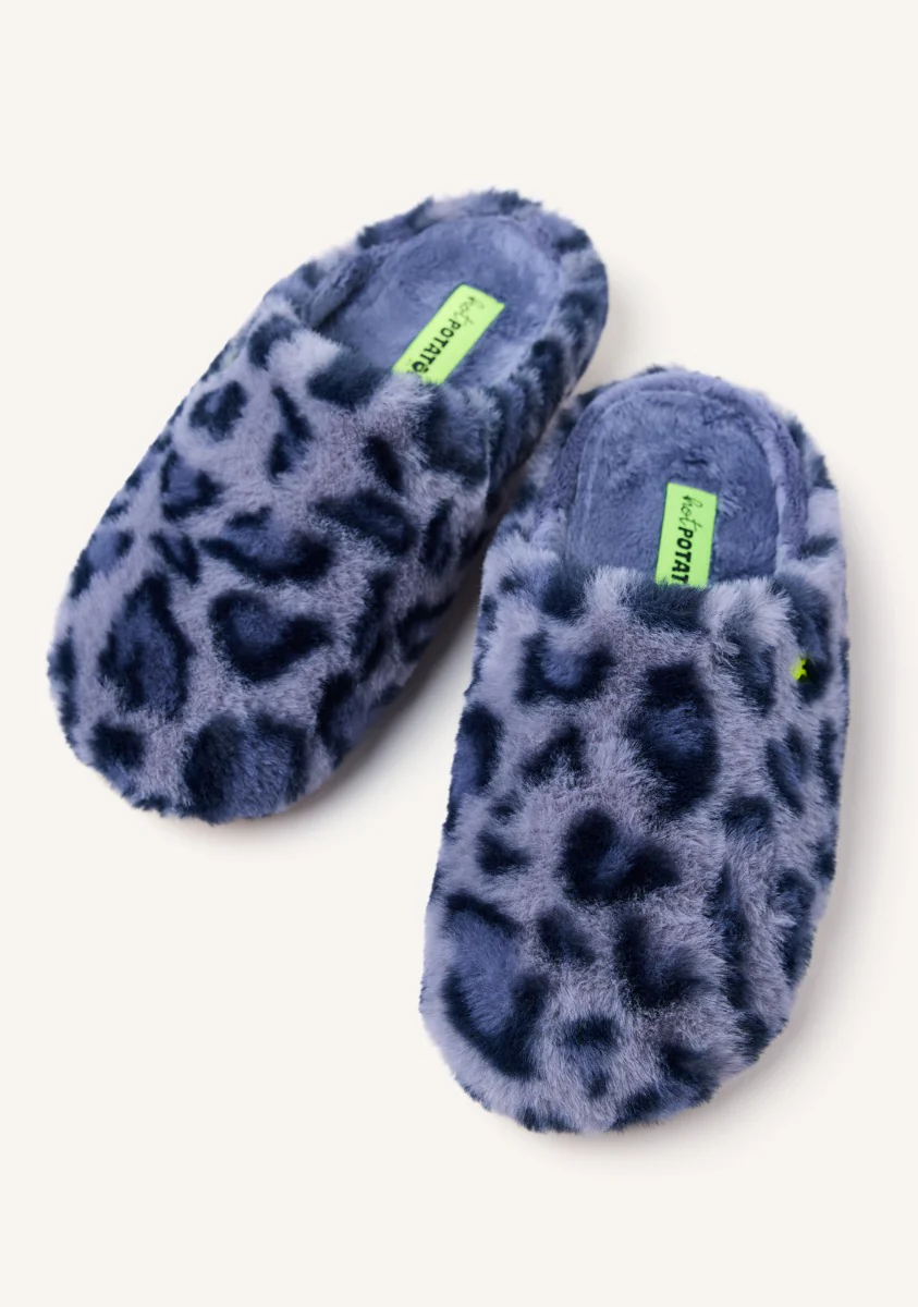 ANIMAL PRINT FUR HOUSE SLIPPERS AUDUBON - Image 5