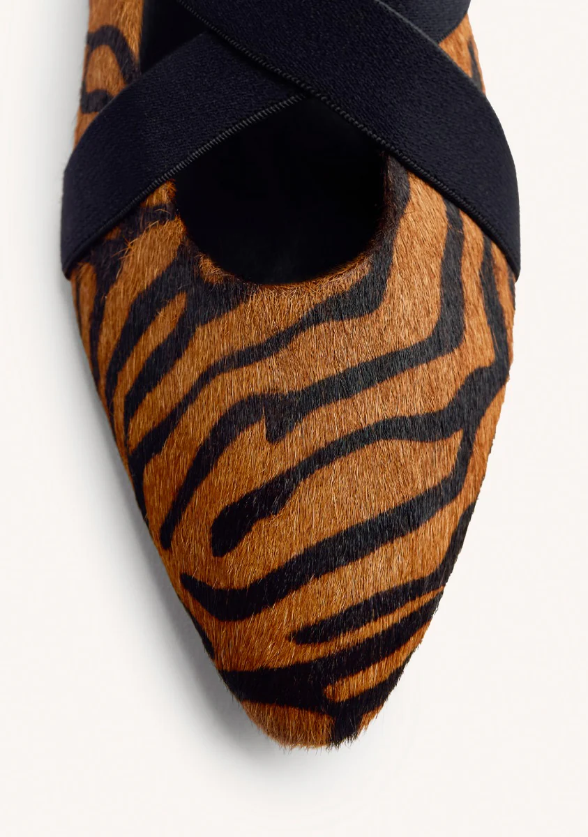 ANIMAL PRINT LEATHER BALLET FLATS MILACA - Image 5