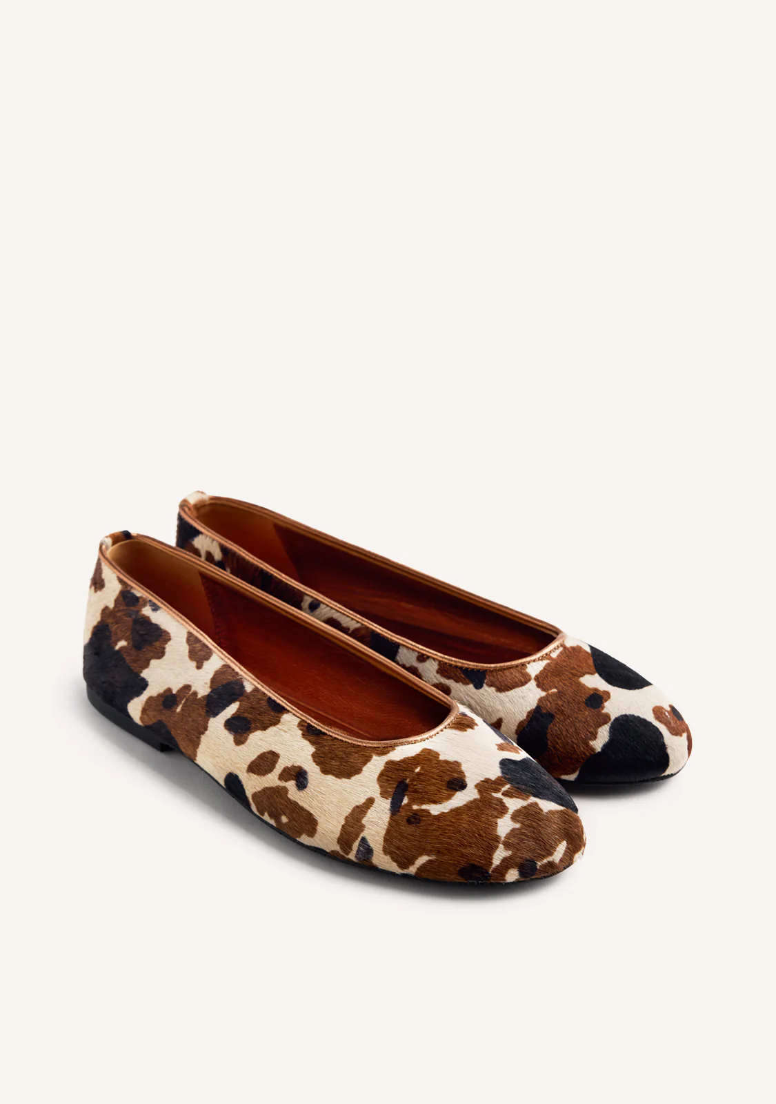 ANIMAL PRINT LEATHER BALLET FLATS UVINZA - Image 2