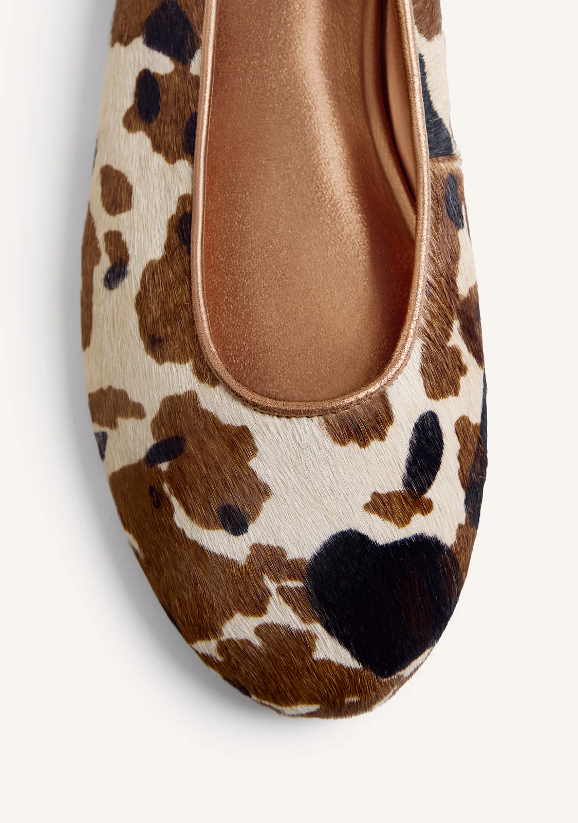 ANIMAL PRINT LEATHER BALLET FLATS UVINZA - Image 3