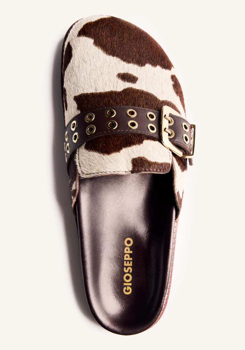 ANIMAL PRINT LEATHER CLOGS BEULAH - Image 5