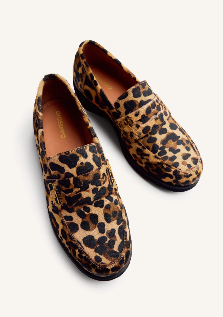 ANIMAL PRINT LEATHER LOAFERS EVELETH - Image 3