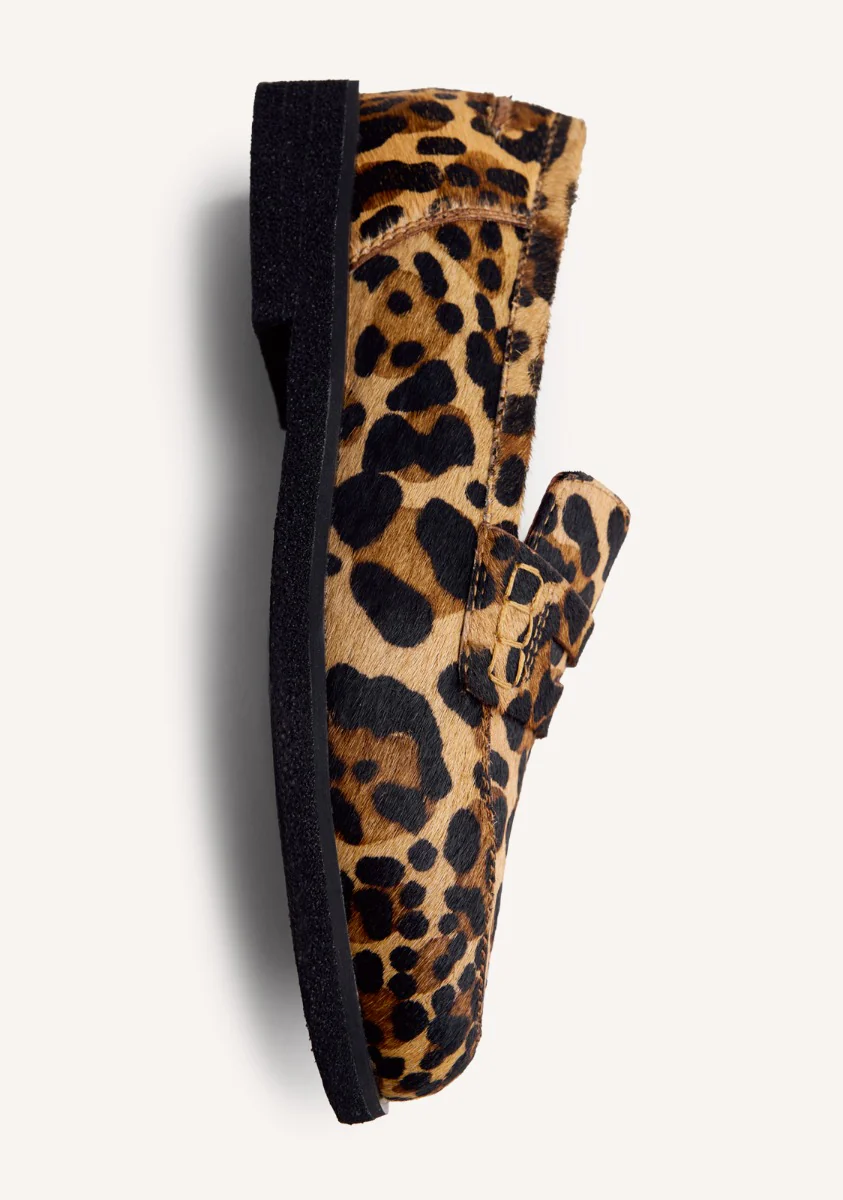ANIMAL PRINT LEATHER LOAFERS EVELETH - Image 4