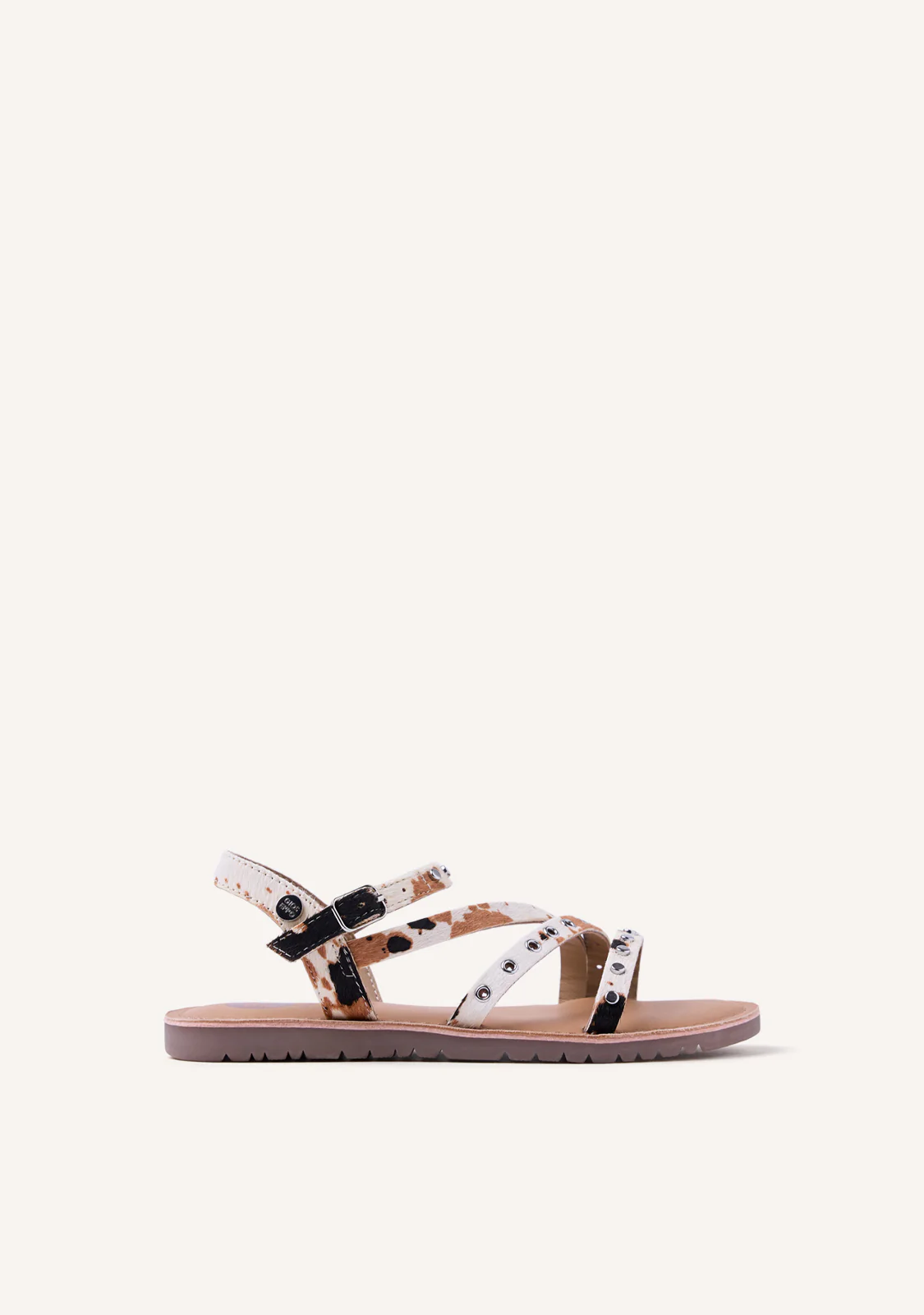 ANIMAL PRINT LEATHER SANDALS KIMILILI