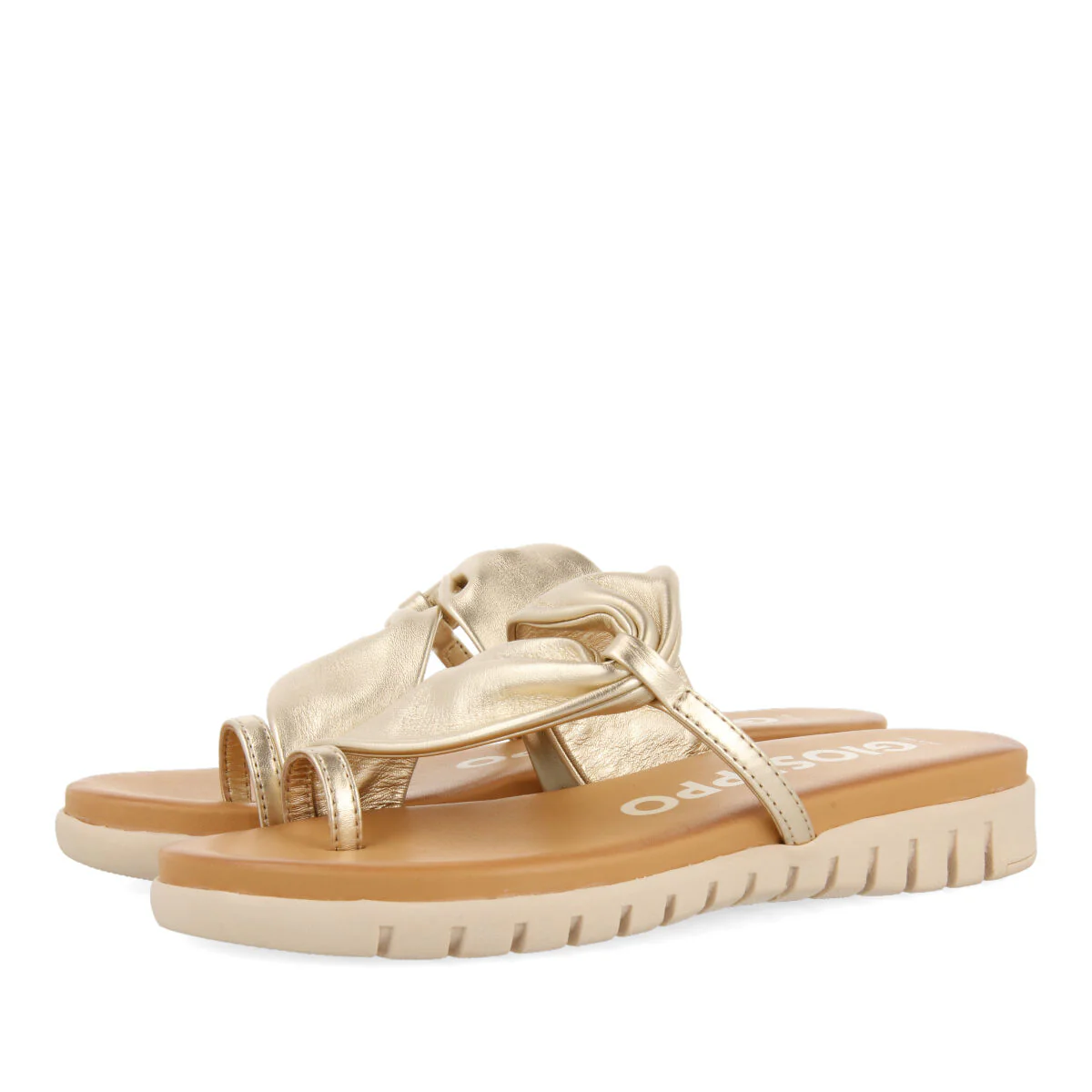 Arari women's gold slingback sandals - Image 2