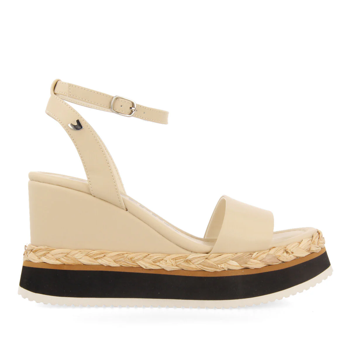 Arniquet women's off-white wedges with decorative braiding - Image 2