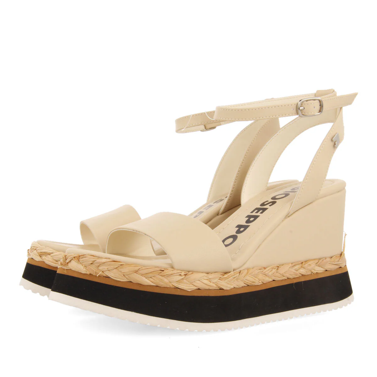Arniquet women's off-white wedges with decorative braiding - Image 3
