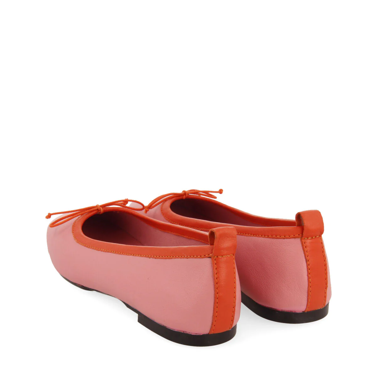 Aspley women's pink leather ballet flats with cutwork - Image 4