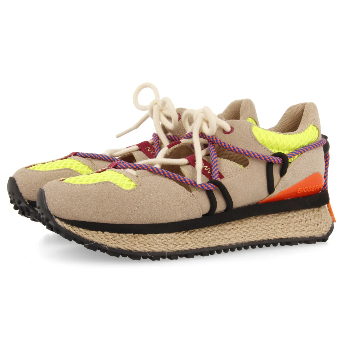 Awala women's semi-open beige sneakers - Image 2