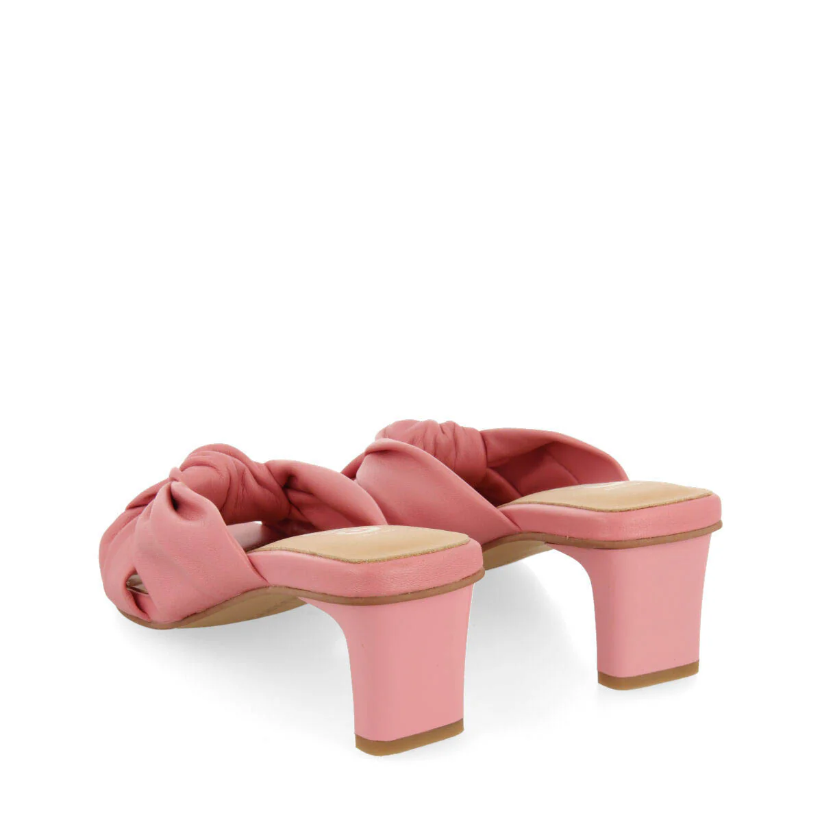 Bahge women's pink leather sandals with knots - Image 5