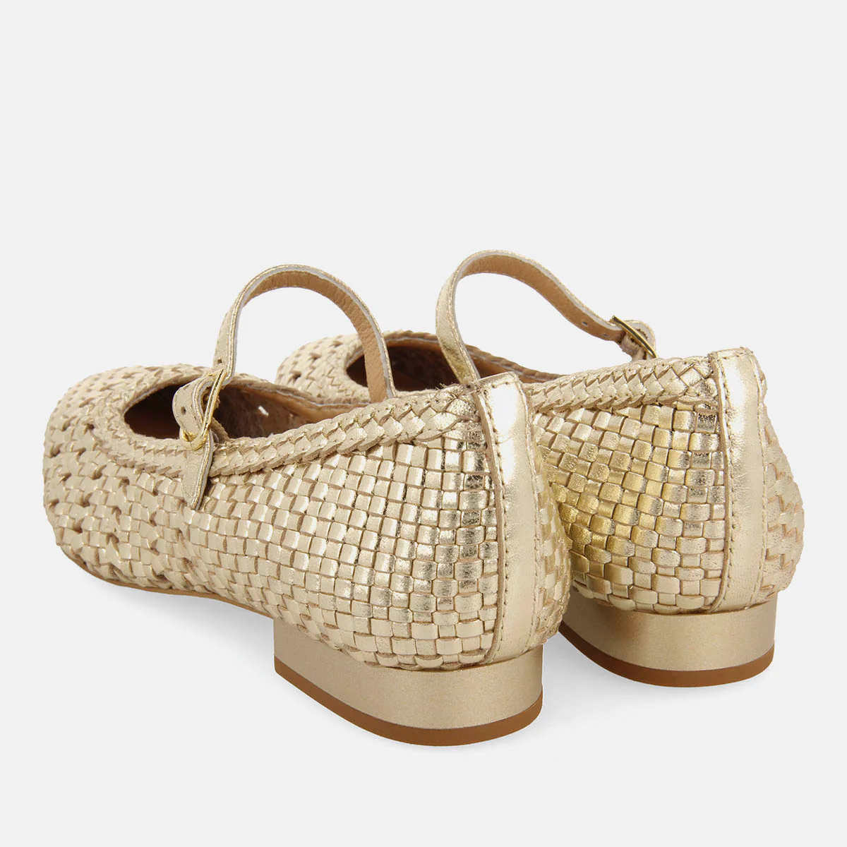 BALLET FLATS MARY JANES BRAIDED LEATHER SKALICA - Image 3