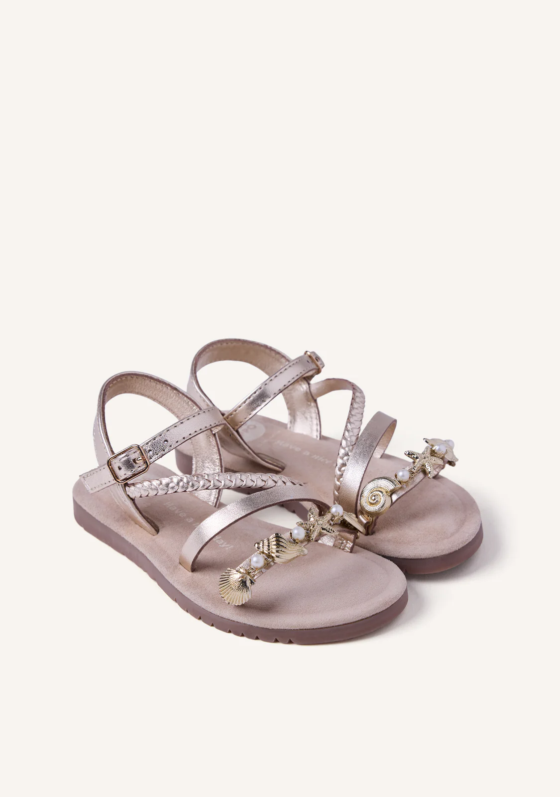 BEADED AND SHINY LEATHER SANDALS ERDUT - Image 2