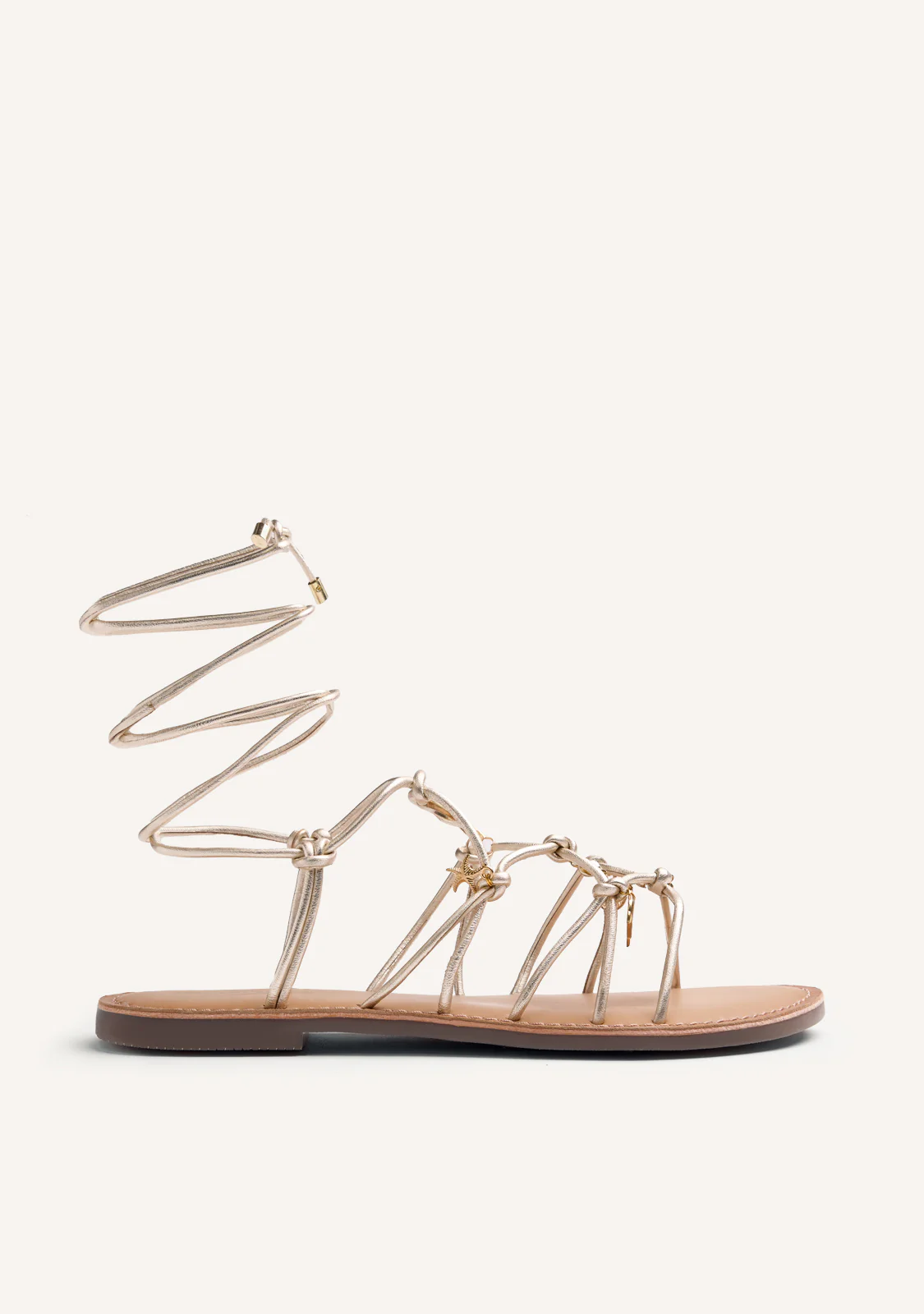 BEADED LEATHER SANDALS SEDWICK