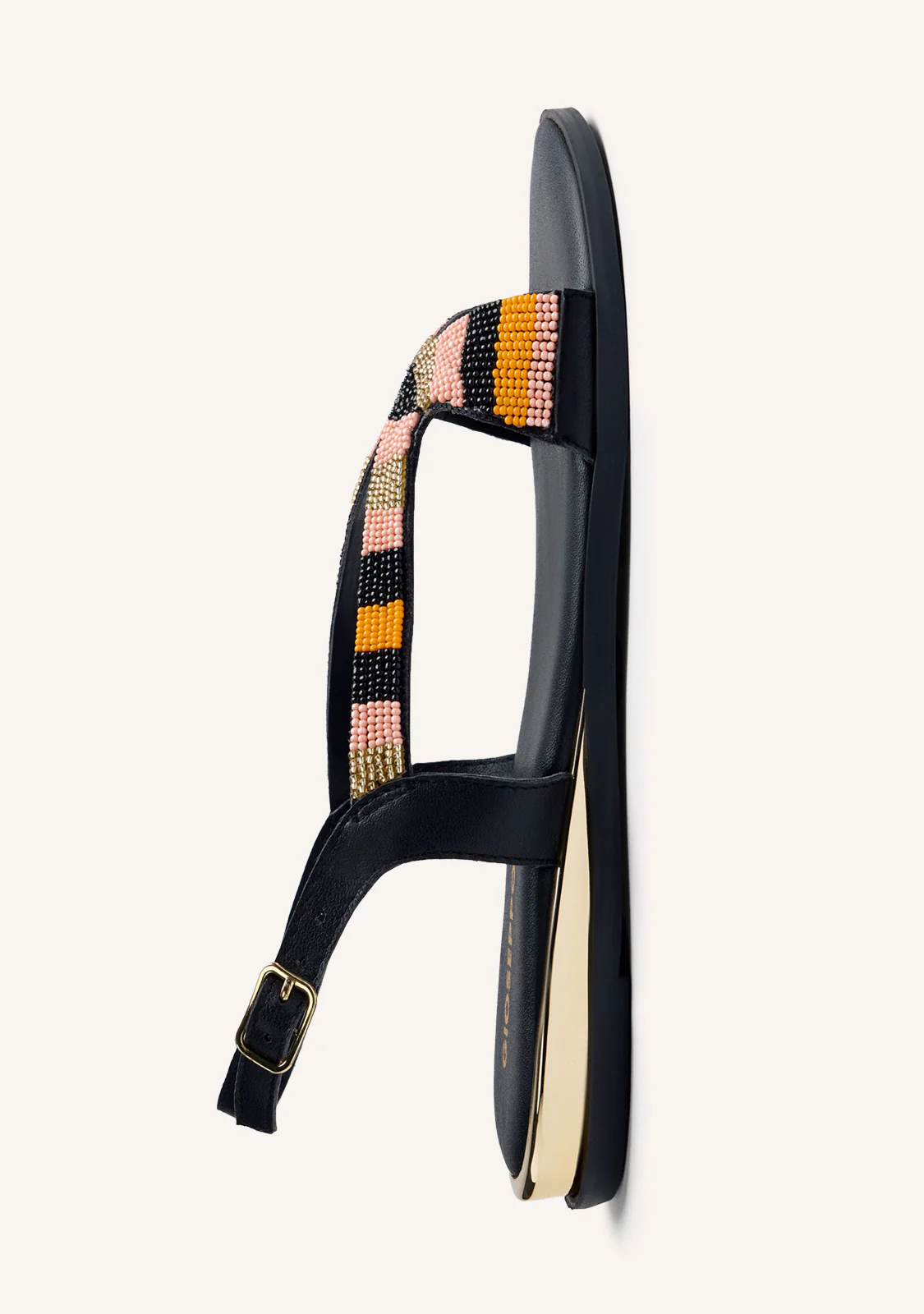 BEADED LEATHER WEDGE SANDALS BARRYTON - Image 4