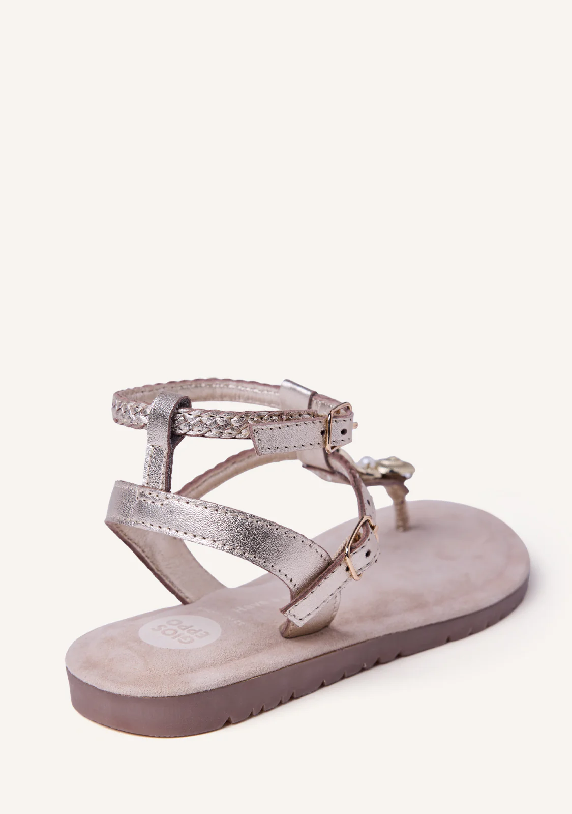 BEADED SHINY LEATHER SANDALS WATAMU - Image 4