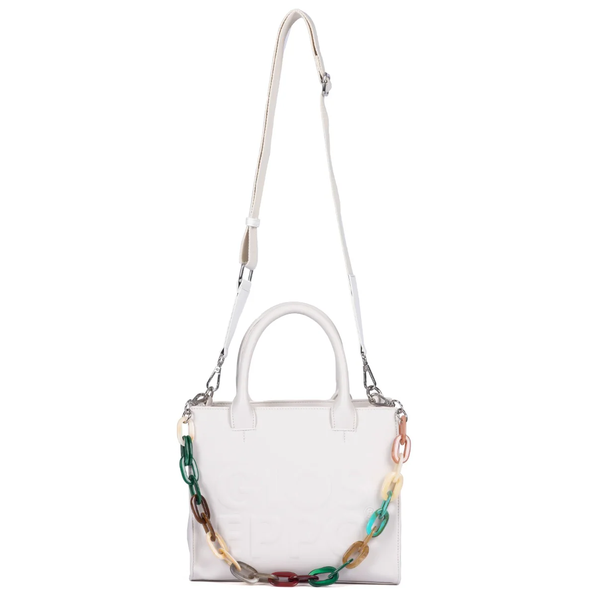 BEIGE BAG WITH HANDLES AND SHOULDER STRAP LANEAST