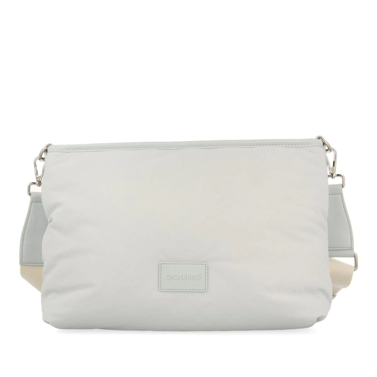 BEIGE NYLON CROSSBODY BAG WITH BEIGE PENDEEN DETAIL