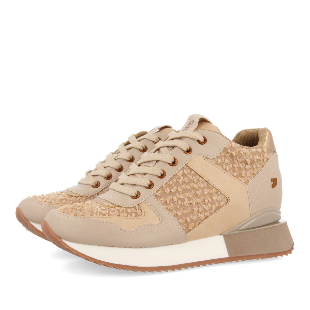 BEIGE SNEAKERS FOR WOMEN BAZINE - Image 3