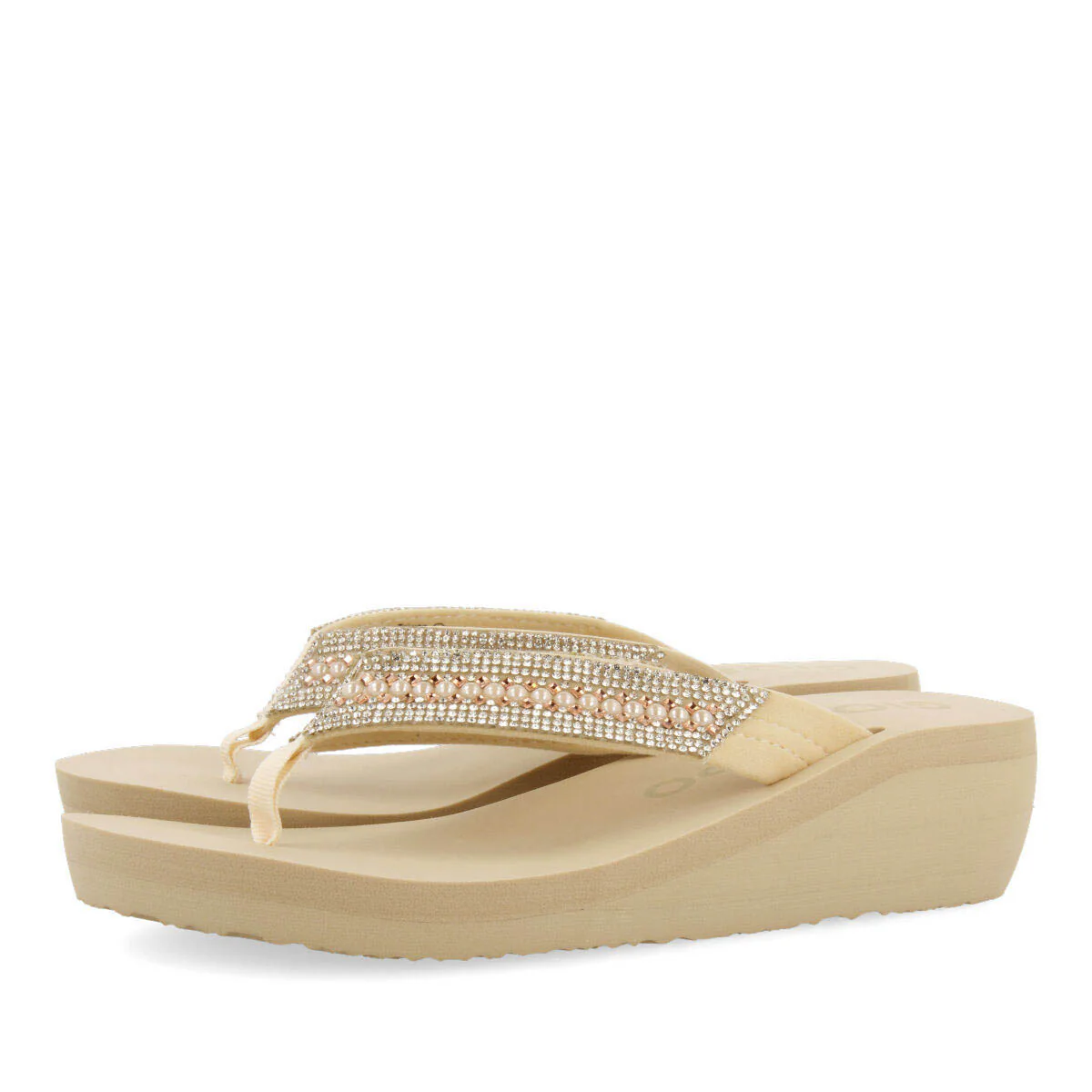 Berlone women's eva wedges with decorative straps with pearls - Image 2