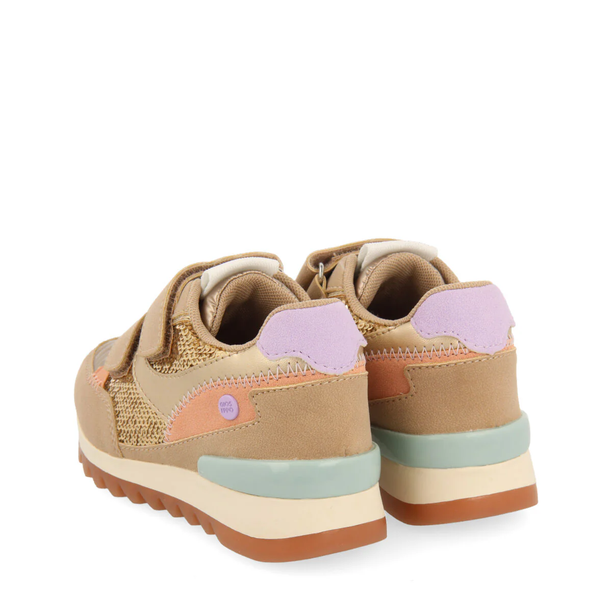 Biberw children's gold sequinned sneakers - Image 4