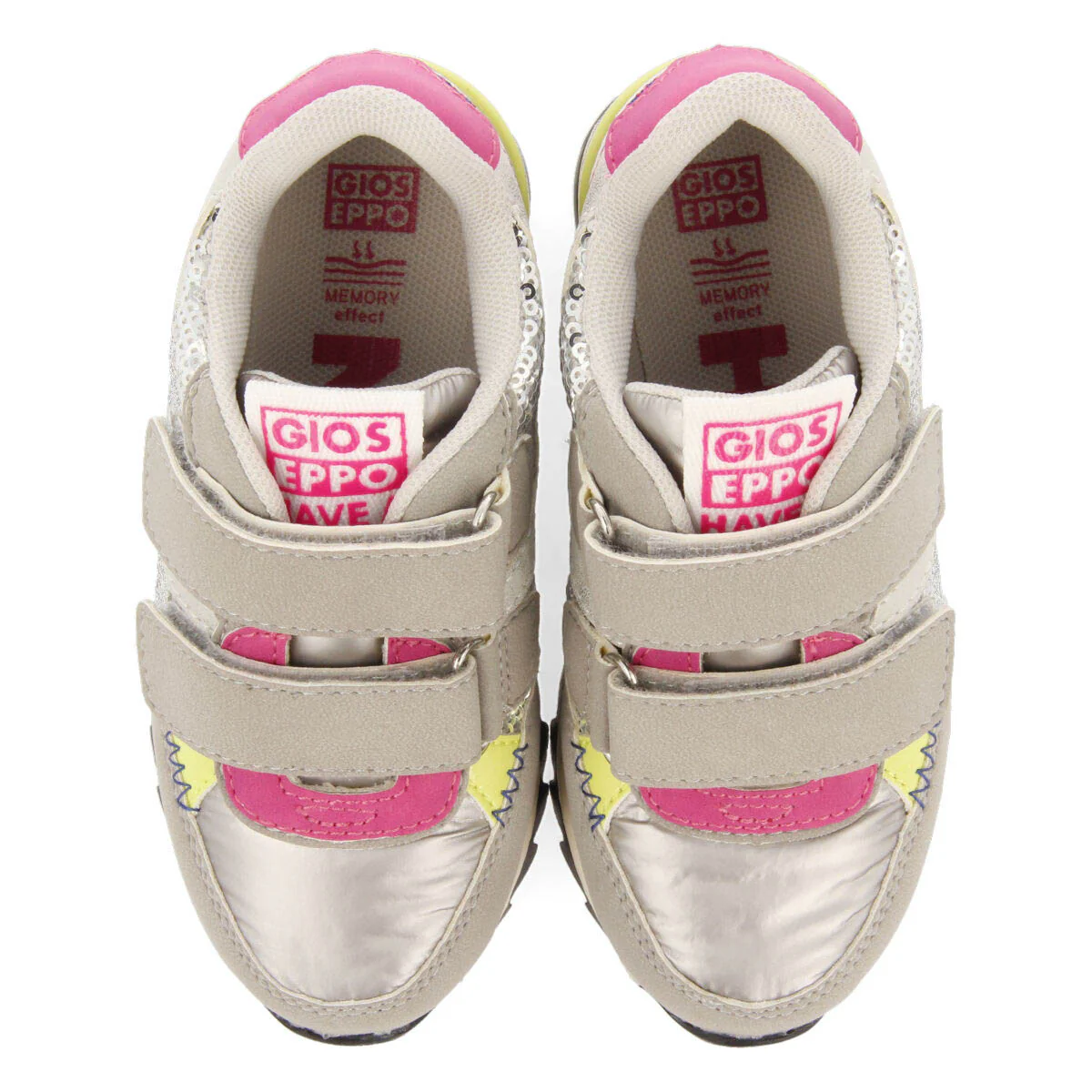 Biberw children's silver sequinned sneakers - Image 3