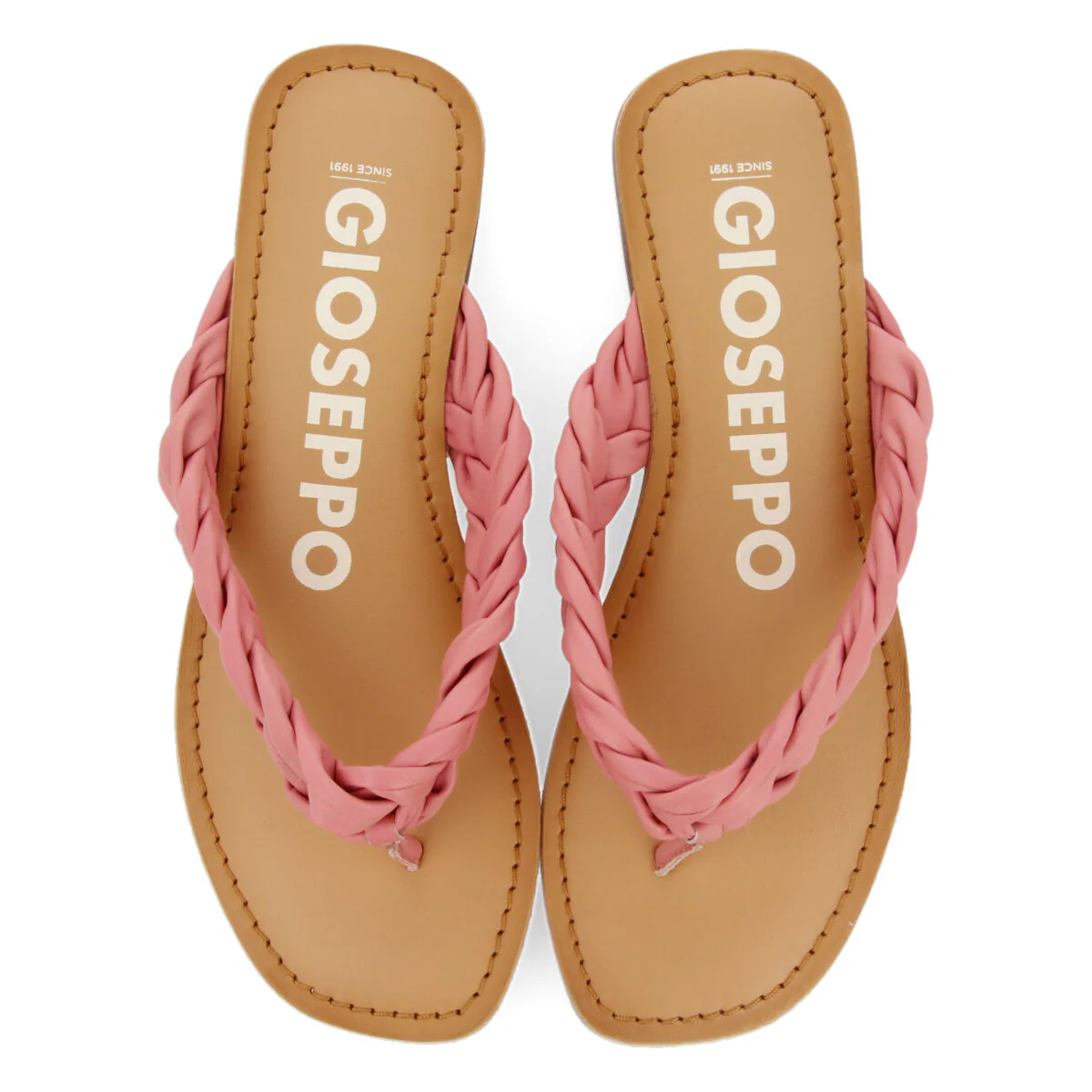 Bicas women's flat pink braided sandals - Image 3