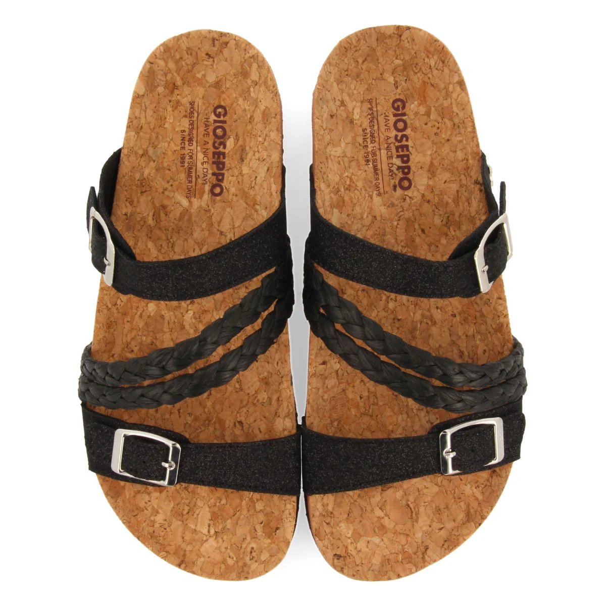 BIO STYLE SANDALS WITH BLACK STRAPS AND BUCKLE FOR WOMEN LOUPIAN - Image 4